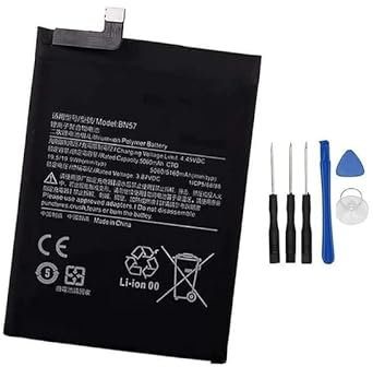 FURFURAKKU Batería de repuesto compatible con BN57 Pocophone X3 Poco X3 Pro M2007J20CG 460200003J1G M2007J20CG 3.87V/5160mAh