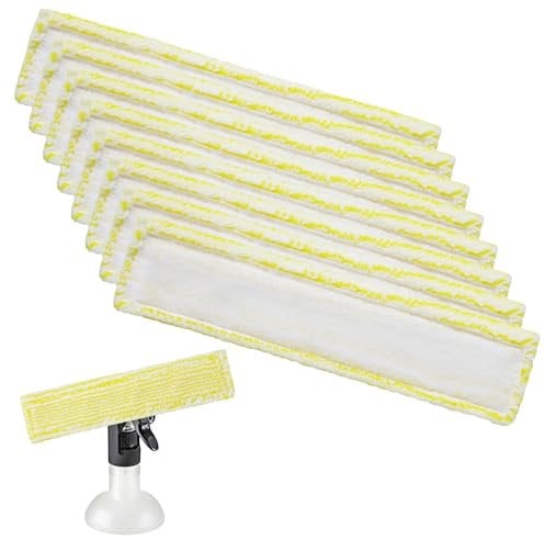 8 Stück Ersatzpads für Kärcher Fenstersauger,Fenstersauger Ersatzteile für Karcher,Fenstersauger Zubehör Pads,Ersatzmikrofaser Wischbezug,für Karcher WV2 WV5 WV6 Plus Premium