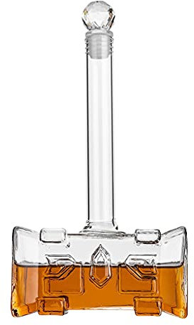 DEFBOW 400ml Hammer Shaped Red Wine Pourer Aerator Bar Accessories Champagne Brandy Vodka Glasses Decanter Bottle for Pub Family