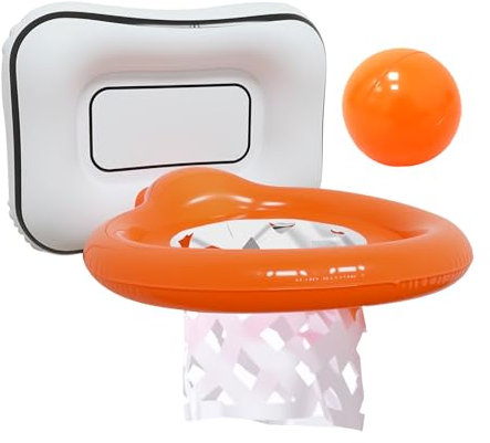 SilverChry Support Basket-Ball Monté Tête, Basket-Ball Enfant, Gonflable Jouets de Basket-Ball Set, Jouets de Piscine, Panier de Basket pour Piscine, Panier Basket Interieur