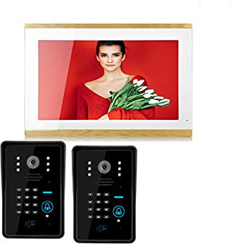 IUBGFTO Doorbell, 10 inch TFT Display Monitor with Slim Design, Touch-Key Operation, Hand-Free, Support WiFi Connect to Internet.