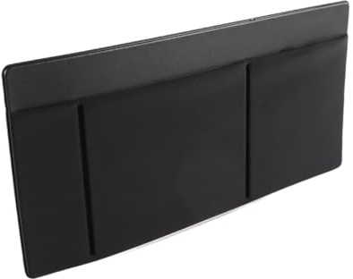 Ausi 3-Pocket Laptop Pouch, Adhesive Holder Case for External Portable SSD, Phone, USB Cable, Pen (Black)