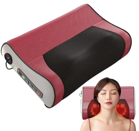 Ahuuen Massagekissen - Elektrisches Massagekissen Für Schulter Und Füße - Tragbare Heizfunktion Für Zuhause Büro Auto Reisen Weihnachten Muttertag