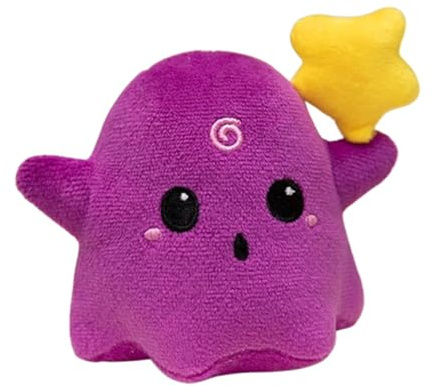 Xiyocadt Plüschpuppen-Schlüsselanhänger,Halloween Kuscheltier Gespenster,Niedlich Schlüsselanhänger Anhänger,Halloween Deko Geisterplüsch Geisterkissen,Kinder Geschenk Deko (12cm,lila)