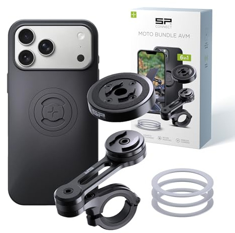 SP CONNECT Moto Bundle mit Anti Vibration Module | SPC+ | kompatibel mit iPhone 17 Pro Max | Handyhalter für Motorrad Bike Moped Roller | Gadget Halterung für Navi
