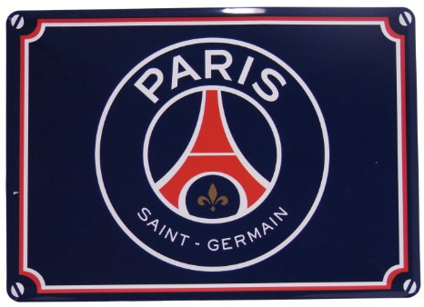 Plaque de rue PSG - Collection officielle PARIS SAINT GERMAIN - Football Ligue 1 - Taille 15 x 20 cm