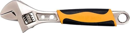 ADJUSTABLE WRENCH 200MM WPLASTIC HANDLE