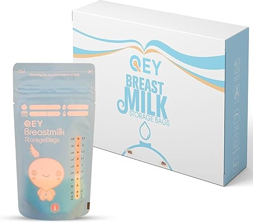 QEY - 120 bolsas de leche materna - Bolsas de almacenamiento - Bolsas esterilizadas para leche materna - Sin BPA