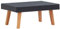 vidaXL Garten Couchtisch Gartentisch Beistelltisch Balkontisch Teetisch Gartenmöbel Tisch Poly Rattan Schwarz 70x50x33cm Holzbeine