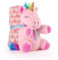 Kuscheldecke Baby Jungen Mädchen mit Kuscheltier Unicorn - Babydecke Kleinkind ab 0+ Monaten mit Plusch Spielzeug - Pluschtier Supersoft Weich mit Decke Kinder 1 2 3 Jahre - 120x80 cm (Einhorn Pink)