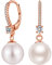 Perlenohrringe Perlen Ohrringe Hängend Silber Perle Rosegold Hängende Ohrringe Perlenohrringe 925 Hängend Perlen Hänger Damen Weiß