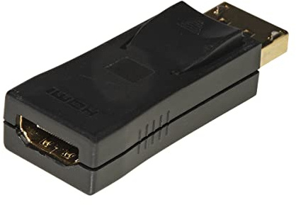 LINK LKADAT211 Displayport Adapter 1.2 Stecker, Hdmi 1.4 Buchse vergoldete Kontakte 4K 30Hz, Schwarz