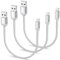ULIFTUS iPhone Charging Cable Short, 0.2M 3Pack Braided USB A to Lightning Cable 20cm Original iPhone Fast Charging Cable Compatible with Apple iPhone 14 13 12 11 Pro Max Xs Xr X 8 7 6 Plus SE iPad