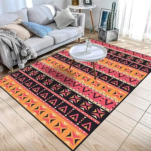 RUGMRZ Teppich Auslegware Vintage rutschfest und schmutzabweisend Home deko Orange 6 korridor Teppich bettvorleger Teppich Auslegware bodenbelag für balkon100x160CM