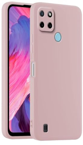 HULLIN Funda de Silicona Colorida para Teléfono, Adecuada para Realme C21Y / Realme C25Y (6.5) - Polvo de Arena
