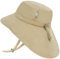 Jan & Jul 100% Baumwolle Sonnenschutz Hut für Kinder aus mit Nackenschutz (XL: 5-12 Jahre, Olive Khaki)