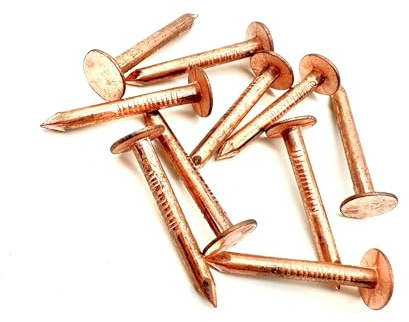 Lot de 100 clous en cuivre pour toiture en feutre d'arbre, 30 mm, 38 mm, 50 mm (38 mm x 3,35 mm)