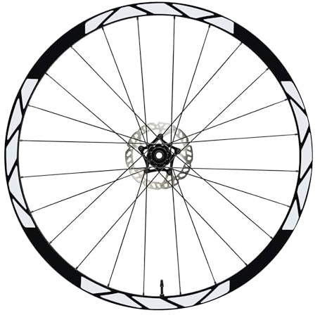 Adesivi Cerchi Bici MTB 26'' - 27,5'' - 28-29'' Pollici Ruota Bici MTB Bike Stickers Cerchi MTB Racing cerchioni COD. B0012 (28-29'' Pollici, Bianco Lucido)