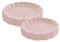 Platos Desechables - 48 Platos en Forma de Flor - 24 Platos de 23 cm y 24 Platos de 19 cm - Fabricado con Caña de Azúcar - Ideal Para fiestas de cumpleaños, comuniones - Color: Rosa - Aktual