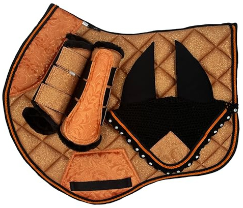 BRIAN AND COMPANY ITALY Schabracken-Set Glitter (Orange, Pony)