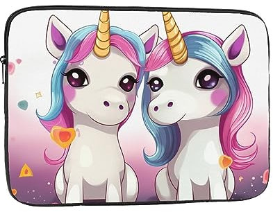Laptop Sleeve Cute Unicorns Laptop Case Waterproof Computer Carrying Cover Shockproof Laptop Protector for Travel Work 13 inch