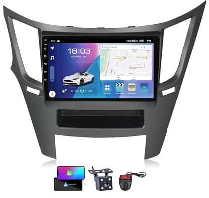 ZZPHKK 9 Zoll Android 13 Double DIN Car DAB+ Radio für Subaru Outback 4 Legacy 5 2009-2014 mit Wireless CarPlay Android BT 5.0/4G WiFi/FM RDS Auto Radio Player/Lenkradsteuerung/DSP Stereo(NF-4)