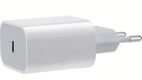 Tech-Fan @Caricatore USB C, presa rapida di ricambio per iPhone 16/16 Pro/16 Pro Max/16 Plus/15/14/13/12/11/SE 2020/X/XS/XR/8/7/6, Pad, 20 W Tipo C, alimentazione adattatore di ricarica