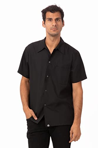 Chef Works KCBL-BLK Black Utility Cook Shirt, Size L