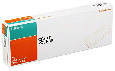 Opsite Post-Op Dressing: 10x30cm Vapour-Permeable Adhesive Film Dressing - Pack of 20