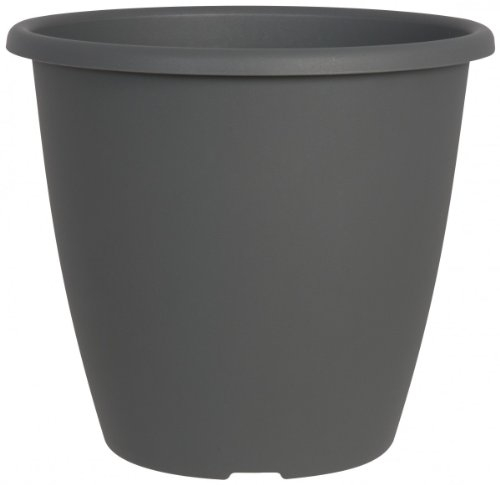 geli Thermo Plastic Pflanzkübel Nevada rund aus Kunststoff, Farbe:anthrazit;Durchmesser:17 cm