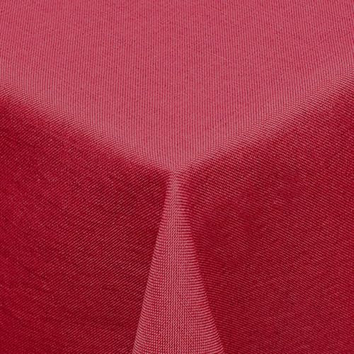 Textil Tischdecke Leinen-Optik 135x180cm oval mit Fleck-Schutz Bordeaux *pflegeleicht* Farbe wählbar