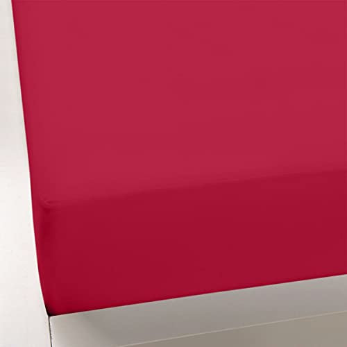 Bella Gracia Alto 180/200-200/220 carminrot - Formesse Jersey-Spannbetttuch - passend für Boxspringbetten, Matratzenhöhe bis 40 cm