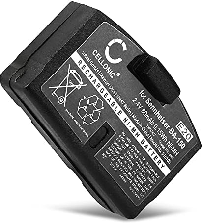 CELLONIC, Battery for Headset compatible with Sennheiser RS 400, RS 65, HDR 60 (RS 60) (60mAh, 2.4V) Replacement battery BA 150,BA 151,BA152