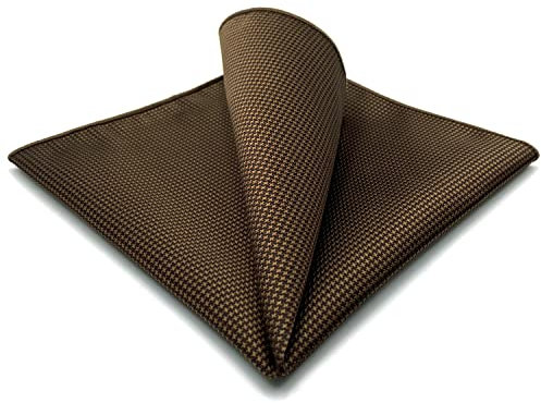 S&W SHLAX&WING Men Herren Einstecktücher Solid Braun Chocolate Groß