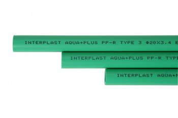 Interplast 10 x PPR Aqua Plus Rohr, Grün, Polypropylen (PP), 25 mm Durchmesser, 10 Meter, 26 Bar, 2.2 mm Wandstärke, Wasserinstallation, Heizung