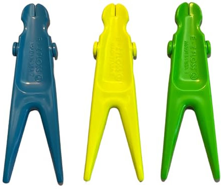 E-Z FlossE-Z Floss - Soporte para hilo dental, Azul, Amarillo, Verde, 3 uds. por paquete, 3.00[set de ]