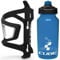 Cube HPP Right Side Loading Cage - Black/Blue & Flow Bottle - Blue, 500ml / Lightweight Bicycle Cycling Cycle Bike MTB Mountain Road Water Drink Flask Bidon Bracket Mount Holder HPA Set Accessories