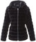 BELLIVERA Damen Kunstpelz Zotteliger Mantel Herbst Winter Warme Mode Lange Ärmel Reißverschluss Kurz Kapuze Jacke 1801 Schwarz XXL