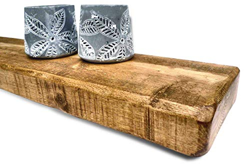 Ben Simpson – Handmade Chunky Wooden Floating Shelf - 15cm Depth- 70CM Long in Rustic Pine