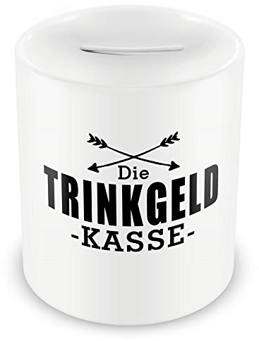 Samunshi® Trinkgeld Spardose Kaffeekasse - Die Trinkgeld Kasse - Trinkgeldkasse Friseur Trinkgeld Dose Spardose Trinkgeld Sparschwein Trinkgeld