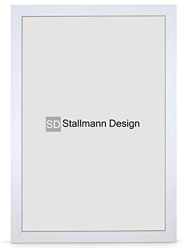 Stallmann Design 'New Modern' Bilderrahmen 60 x 90 cm | Farbe: Weiß | eleganter Frame für Ihre Fotos und Motive