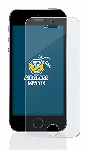 brotect Anti-Glare Glass Screen Protector Matte compatible with Apple iPhone SE 2016 - Anti-Scratch 9H Protection Film