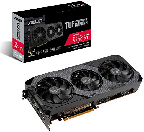 ASUS TUF Gaming 3 AMD Radeon RX 5700XT OC Edition Gaming Graphics Card (PCIe 4.0, 8GB, GDDR6, HDMI, DisplayPort, Axial-tech Fan Design, 2.7-Slot Design, Auto-Extreme) (TUF-3-RX5700XT-O8G-EVO-GAMING)