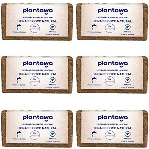 PLANTAWA Fibra de Coco 60L | Fibra de Coco para Plantas 100% Natural | Aporta Retención de Humedad y Aireación Óptima a Las Plantas. Nutrientes Equilibrados, Ideal para Enraizar y Germinar
