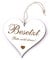 Schild Herz - BESETZT Bitte nicht stören! - graviert Anhänger WC Toilette Türschild 13x12cm | Dekolando Home Accessoires