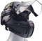 AQzxdc Airsoft Helm mit Schutzbrille und Visier Set, Full-Wrap Military Paintball Schutz Kombination, Visier 90°Verstellbar, für Outdoor-Jagd, CQB Schießen, BBS,Sets transparent