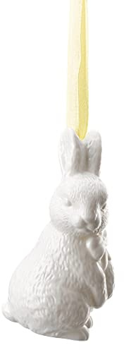 Osteranhänger Weiß Hase stehend, Ø 3,5 cm - h 7,0 cm