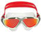 Aqua Sphere Aquasphere Vista a Schwimmbrille, Aquashere, Weiß/Silber/Rot – Silber verspiegelt, L