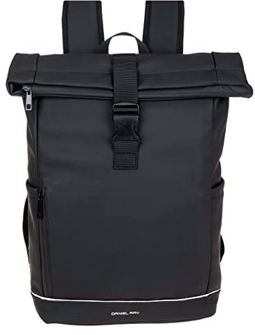Daniel Ray Rucksack Kurierrucksack Daypack Highlands Größe Large DIN A4 Laptop Fach Fahrradrucksack Daypack Herren Damen Plane wetterfest 1086M + Schlüsselmäppchen (Black 00)