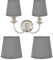 2 kleine Lampenschirme, 4,4 x 6,0 x 5,5 Zoll Barrel Stoff Lampenschirm Vintage Stoff Kronleuchter Lampenschirm Wohnzimmer Schlafzimmer Lampenschirm Ersatz E14 Kronleuchter Tischlampe Stehlampe(PX150)